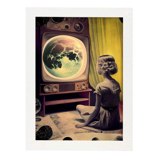 Nacnic hay infinitas posibilidades vintage extrañas 124. estampados de arte de pared estético para el diseño de dormitorio o sala de estar.-Artwork-Nacnic-A4-Marco Blanco-Nacnic Estudio SL