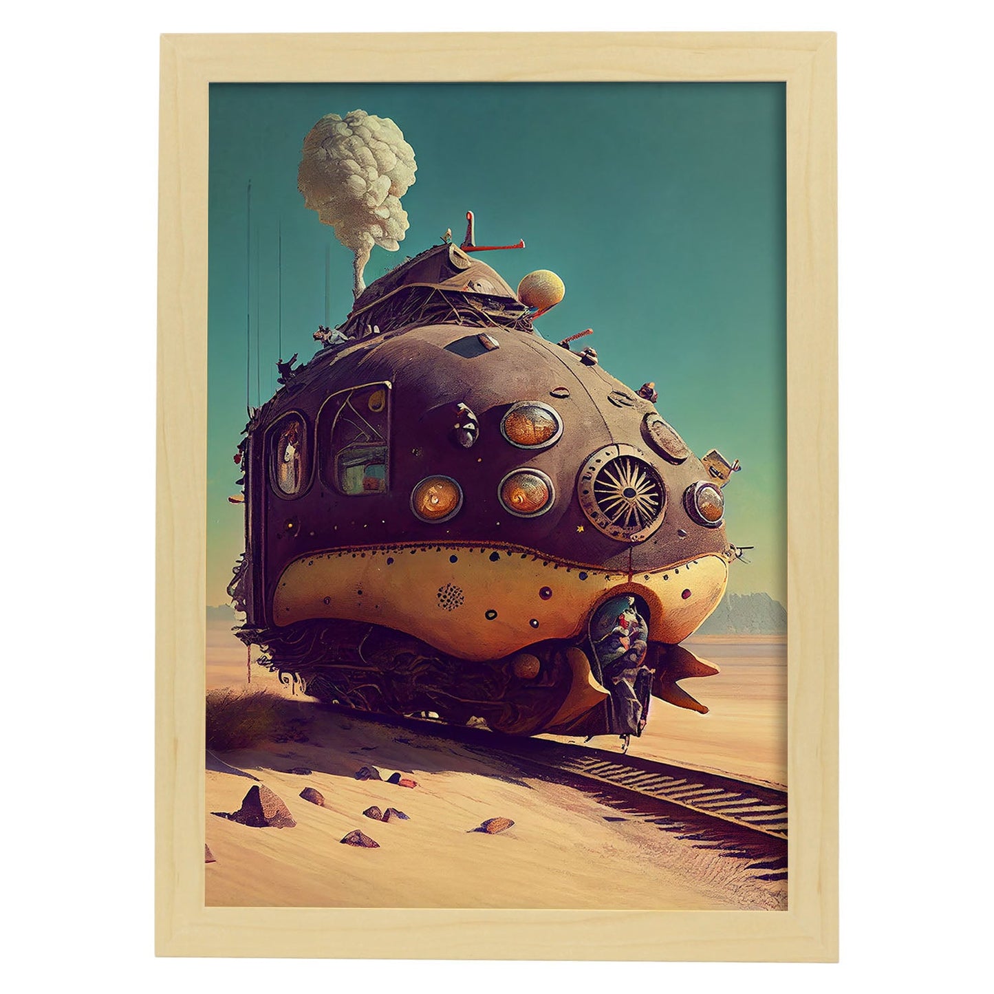 Nacnic hay infinitas posibilidades vintage extrañas 130. estampados de arte estético de pared para el diseño de dormitorio o sala de estar.-Artwork-Nacnic-A4-Marco Madera clara-Nacnic Estudio SL