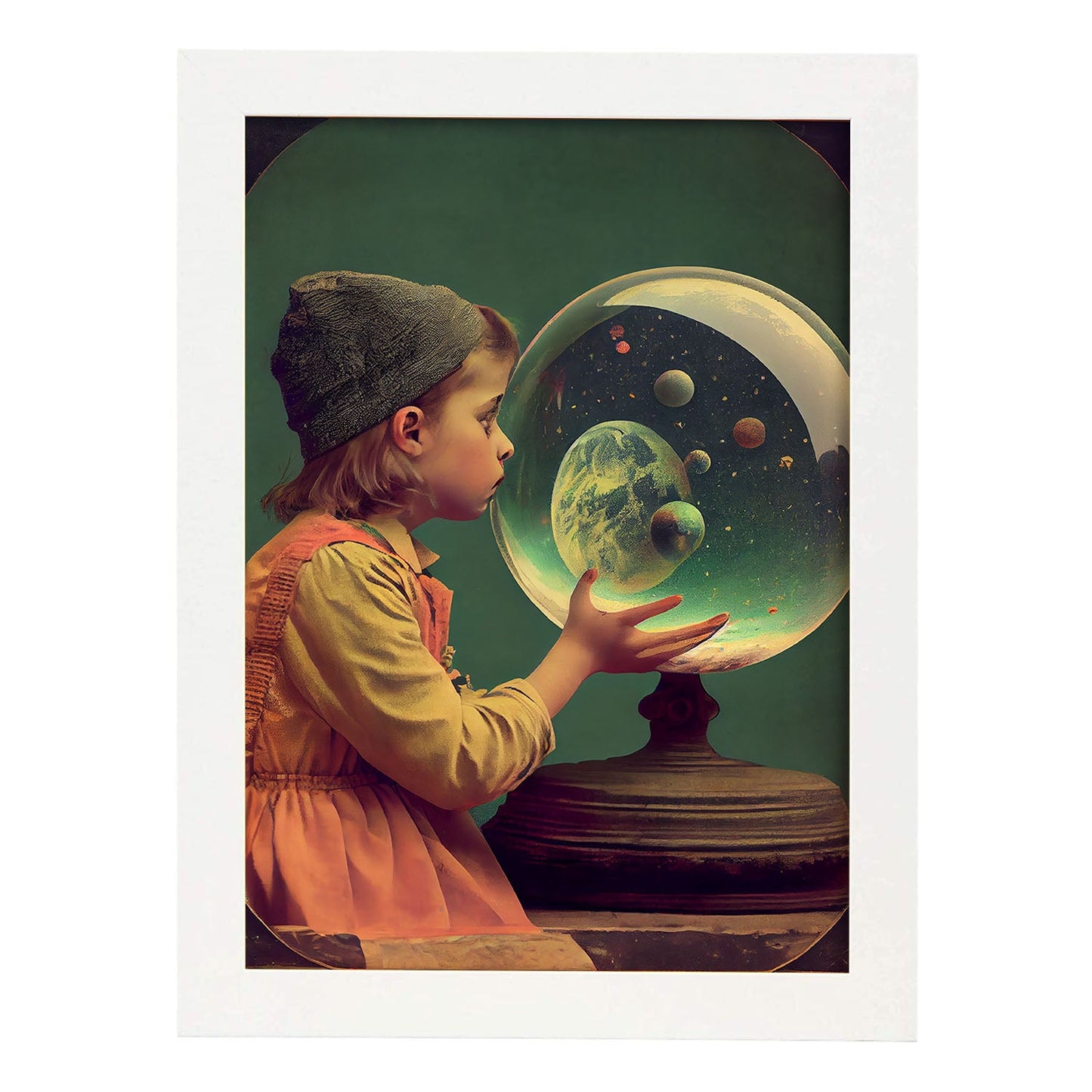 Nacnic hay infinitas posibilidades vintage extrañas 136. estampados de arte estético de pared para el diseño de dormitorio o sala de estar.-Artwork-Nacnic-A4-Marco Blanco-Nacnic Estudio SL