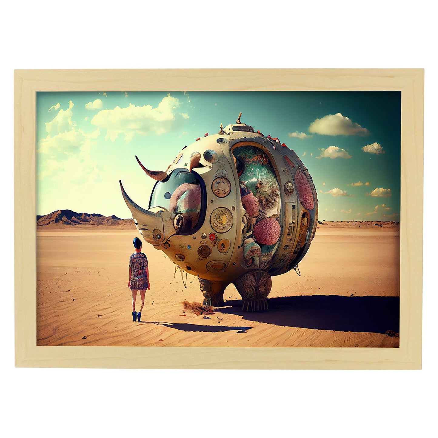 Nacnic hay infinitas posibilidades vintage extrañas 13. estampados de arte estético de pared para el diseño de dormitorio o sala de estar.-Artwork-Nacnic-A4-Marco Madera clara-Nacnic Estudio SL