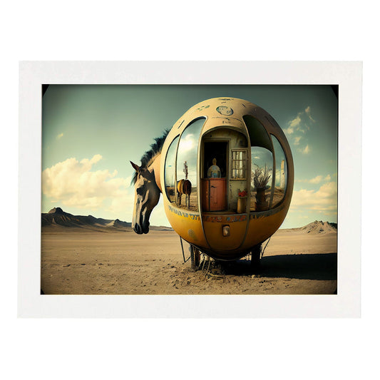 Nacnic hay infinitas posibilidades vintage extrañas 142. estampados de arte estético de pared para el diseño de dormitorio o sala de estar.-Artwork-Nacnic-A4-Marco Blanco-Nacnic Estudio SL