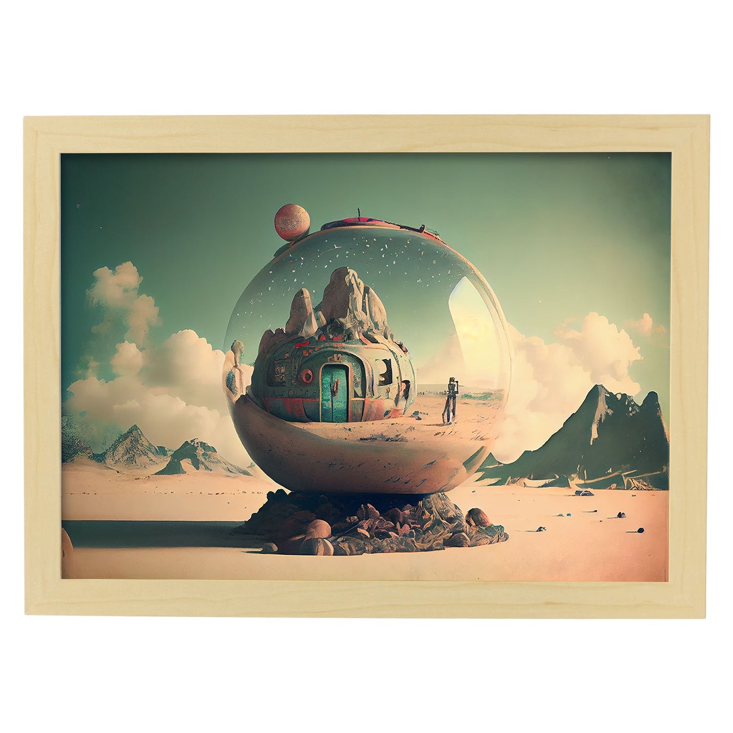 Nacnic hay infinitas posibilidades vintage extrañas 14. estampados de arte estético de pared para el diseño de dormitorio o sala de estar.-Artwork-Nacnic-A4-Marco Madera clara-Nacnic Estudio SL