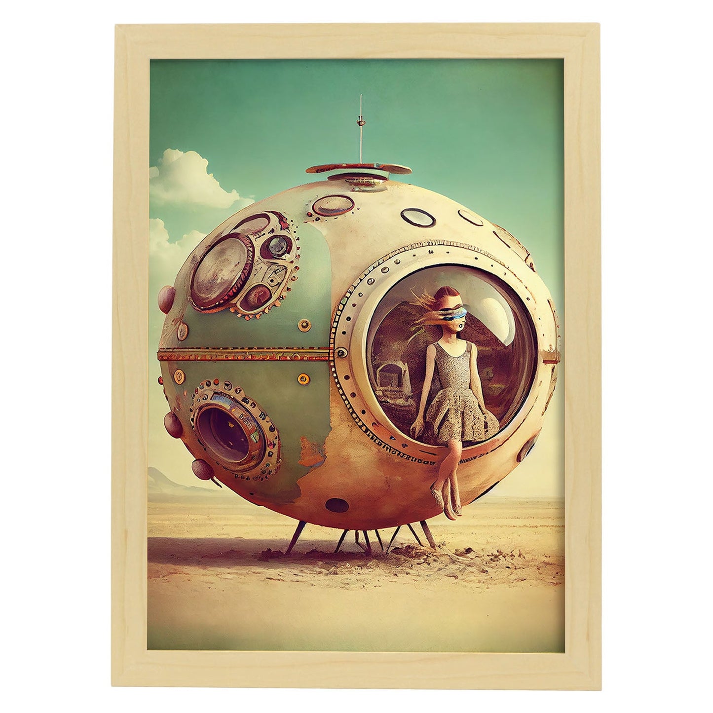 Nacnic hay infinitas posibilidades vintage extrañas 154. estampados de arte de pared estético para el diseño de dormitorio o sala de estar.-Artwork-Nacnic-A4-Marco Madera clara-Nacnic Estudio SL