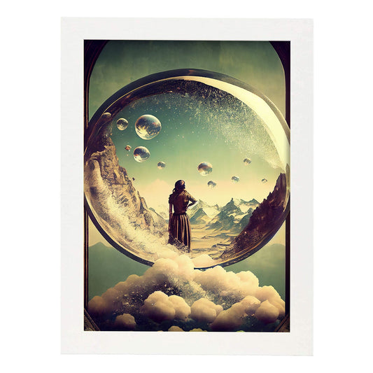 Nacnic hay infinitas posibilidades vintage extrañas 157. estampados de arte estético de pared para el diseño de dormitorio o sala de estar.-Artwork-Nacnic-A4-Marco Blanco-Nacnic Estudio SL