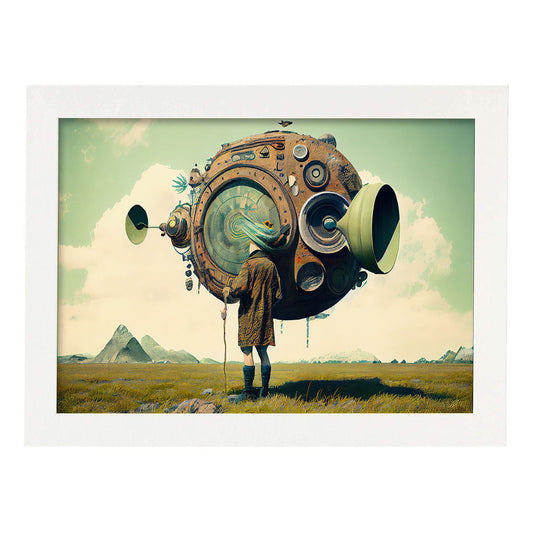 Nacnic hay infinitas posibilidades vintage extrañas 15. estampados de arte estético de pared para el diseño de dormitorio o sala de estar.-Artwork-Nacnic-A4-Marco Blanco-Nacnic Estudio SL