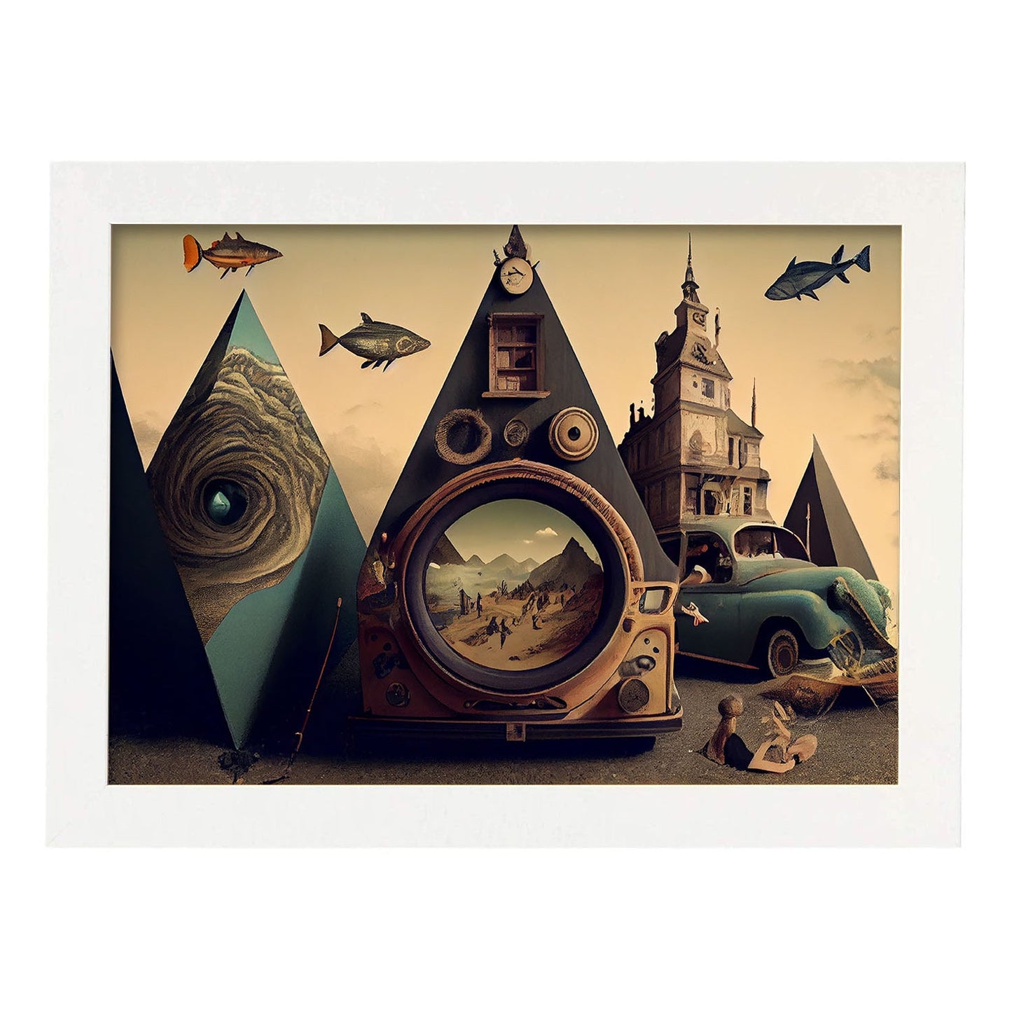 Nacnic hay infinitas posibilidades vintage extrañas 16. estampados de arte estético de pared para el diseño de dormitorio o sala de estar.-Artwork-Nacnic-A4-Marco Blanco-Nacnic Estudio SL