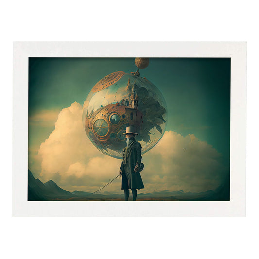 Nacnic hay infinitas posibilidades vintage extrañas 18. estampados de arte estético de pared para el diseño de dormitorio o sala de estar.-Artwork-Nacnic-A4-Marco Blanco-Nacnic Estudio SL