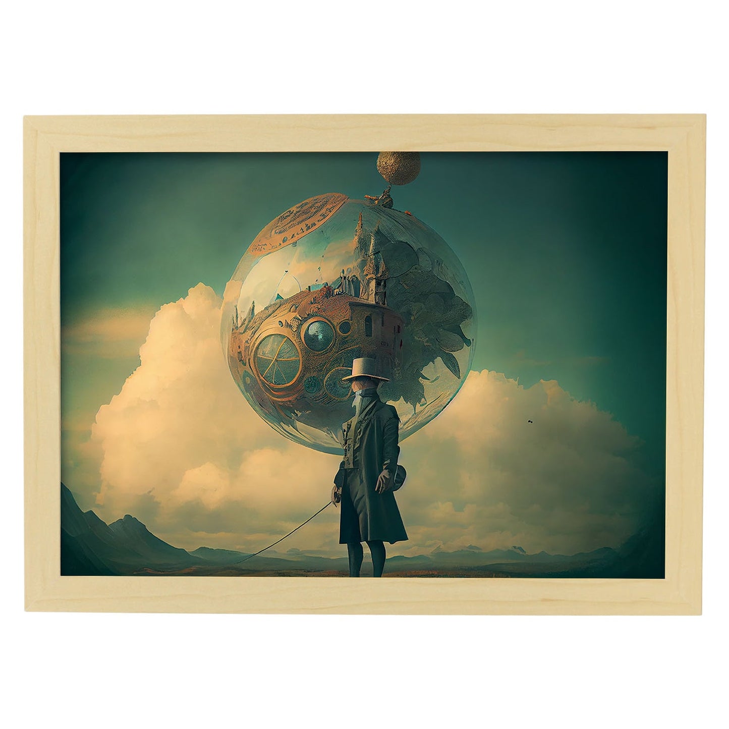 Nacnic hay infinitas posibilidades vintage extrañas 18. estampados de arte estético de pared para el diseño de dormitorio o sala de estar.-Artwork-Nacnic-A4-Marco Madera clara-Nacnic Estudio SL