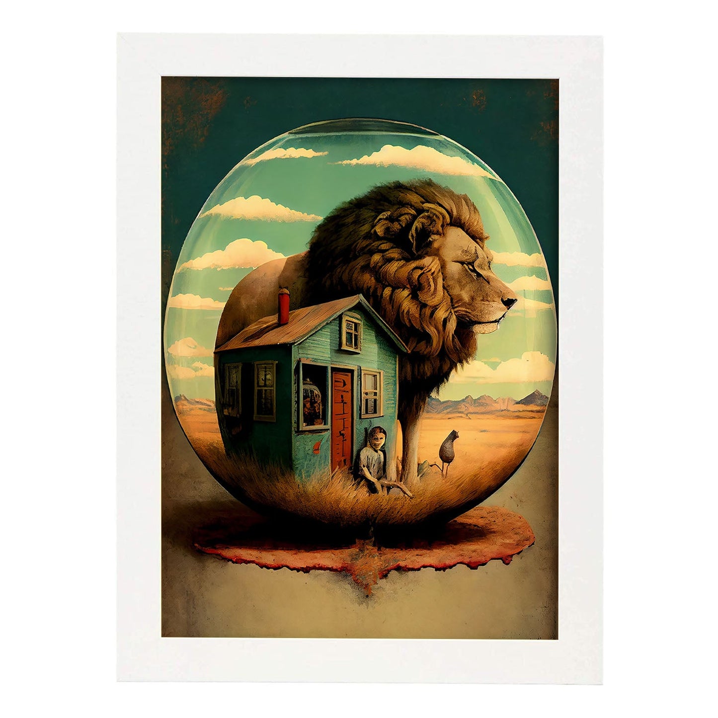 Nacnic hay infinitas posibilidades vintage extrañas 191. estampados de arte de pared estético para el diseño de dormitorio o sala de estar.-Artwork-Nacnic-A4-Marco Blanco-Nacnic Estudio SL
