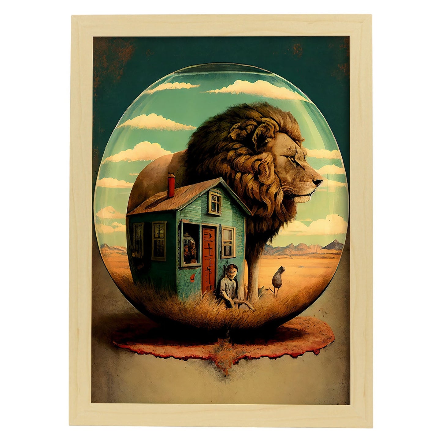Nacnic hay infinitas posibilidades vintage extrañas 191. estampados de arte de pared estético para el diseño de dormitorio o sala de estar.-Artwork-Nacnic-A4-Marco Madera clara-Nacnic Estudio SL