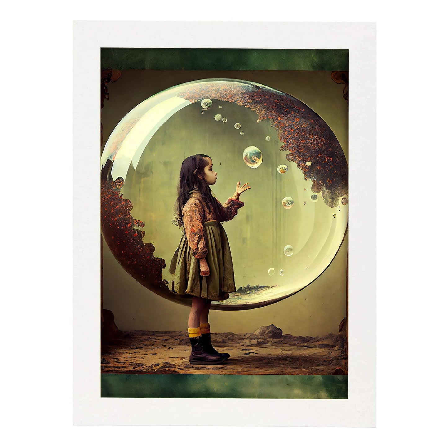 Nacnic hay infinitas posibilidades vintage extrañas 196. estampados de arte estético de pared para el diseño de dormitorio o sala de estar.-Artwork-Nacnic-A4-Marco Blanco-Nacnic Estudio SL