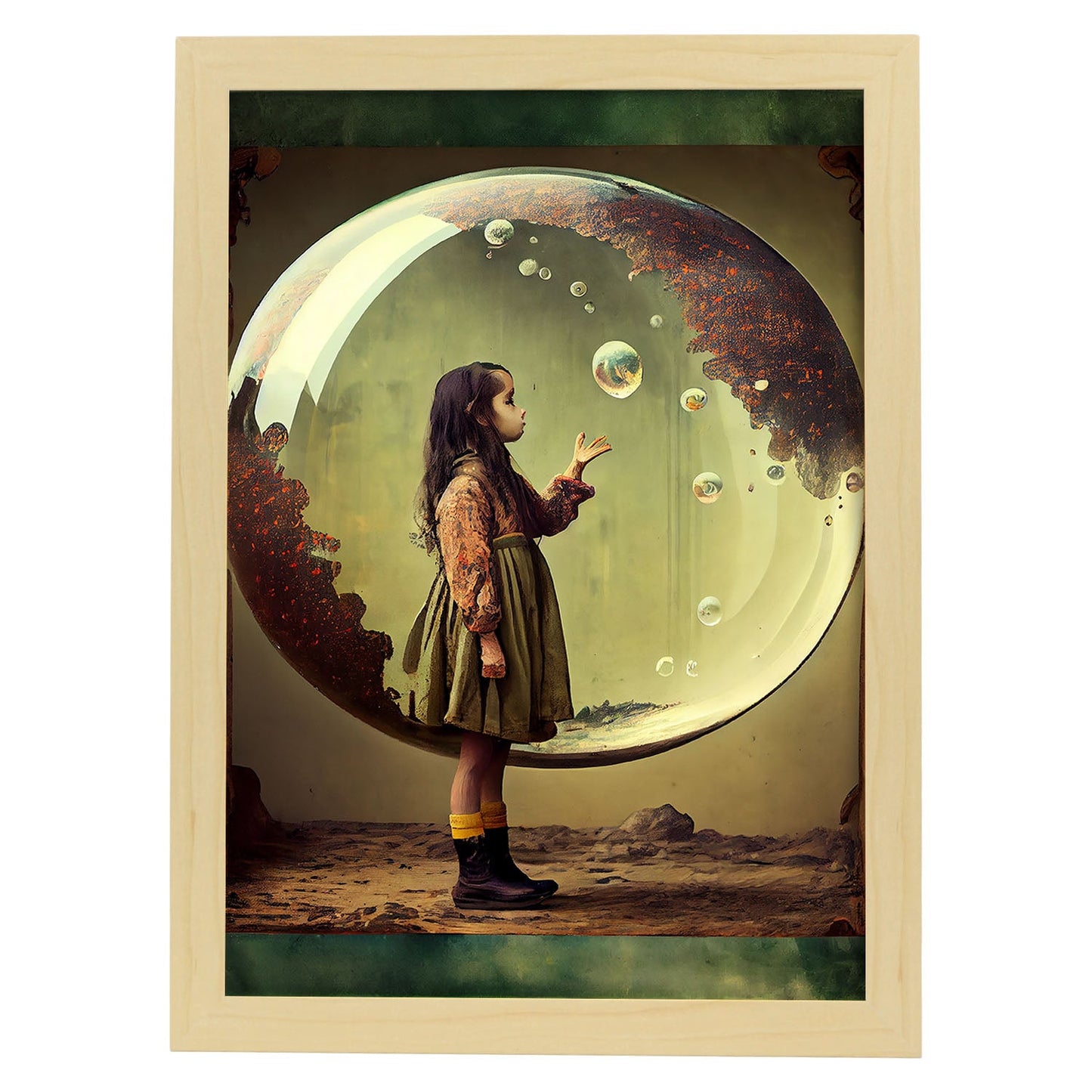 Nacnic hay infinitas posibilidades vintage extrañas 196. estampados de arte estético de pared para el diseño de dormitorio o sala de estar.-Artwork-Nacnic-A4-Marco Madera clara-Nacnic Estudio SL