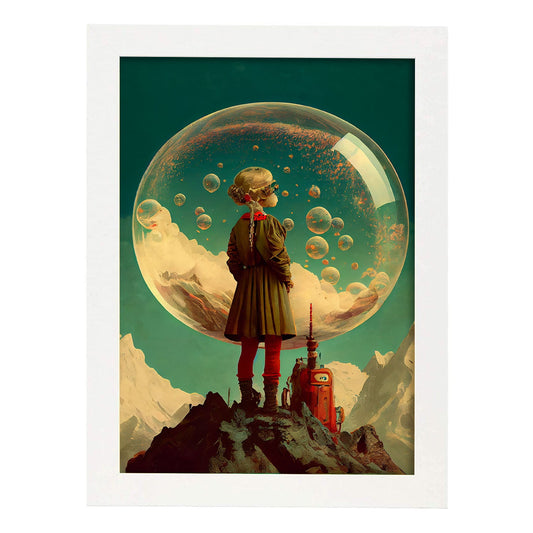 Nacnic hay infinitas posibilidades vintage extrañas 1. estampados de arte de pared estético para el diseño de dormitorio o sala de estar.-Artwork-Nacnic-A4-Marco Blanco-Nacnic Estudio SL