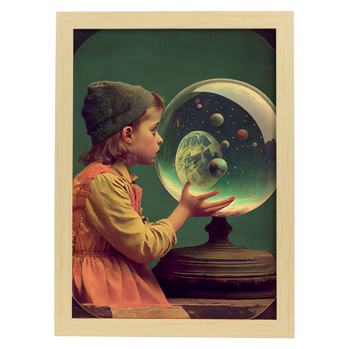 Nacnic hay infinitas posibilidades vintage extrañas 211. estampados de arte de pared estético para el diseño de dormitorio o sala de estar.-Artwork-Nacnic-A4-Marco Madera clara-Nacnic Estudio SL