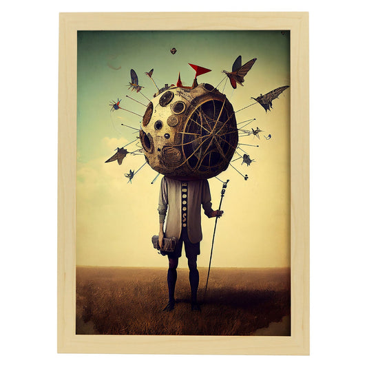 Nacnic hay infinitas posibilidades vintage extrañas 212. estampados de arte estético de pared para el diseño de dormitorio o sala de estar.-Artwork-Nacnic-A4-Marco Madera clara-Nacnic Estudio SL