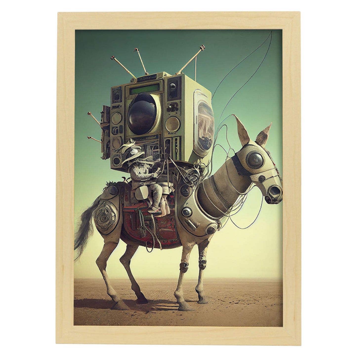 Nacnic hay infinitas posibilidades vintage extrañas 216. estampados de arte estético de pared para el diseño de dormitorio o sala de estar.-Artwork-Nacnic-A4-Marco Madera clara-Nacnic Estudio SL