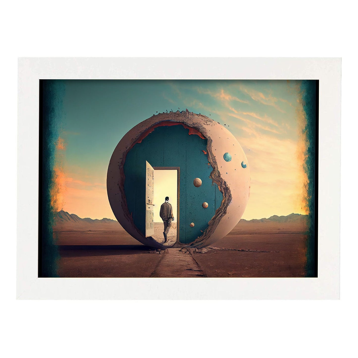 Nacnic hay infinitas posibilidades vintage extrañas 218. estampados de arte estético de pared para el diseño de dormitorio o sala de estar.-Artwork-Nacnic-A4-Marco Blanco-Nacnic Estudio SL
