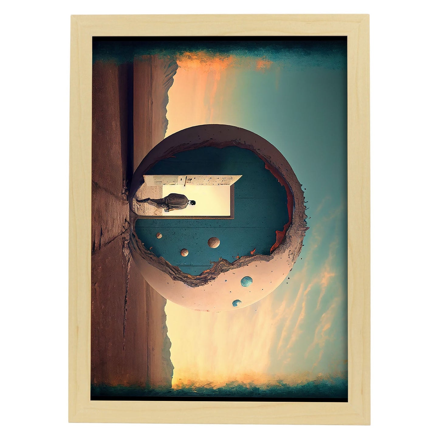 Nacnic hay infinitas posibilidades vintage extrañas 218. estampados de arte estético de pared para el diseño de dormitorio o sala de estar.-Artwork-Nacnic-A4-Marco Madera clara-Nacnic Estudio SL