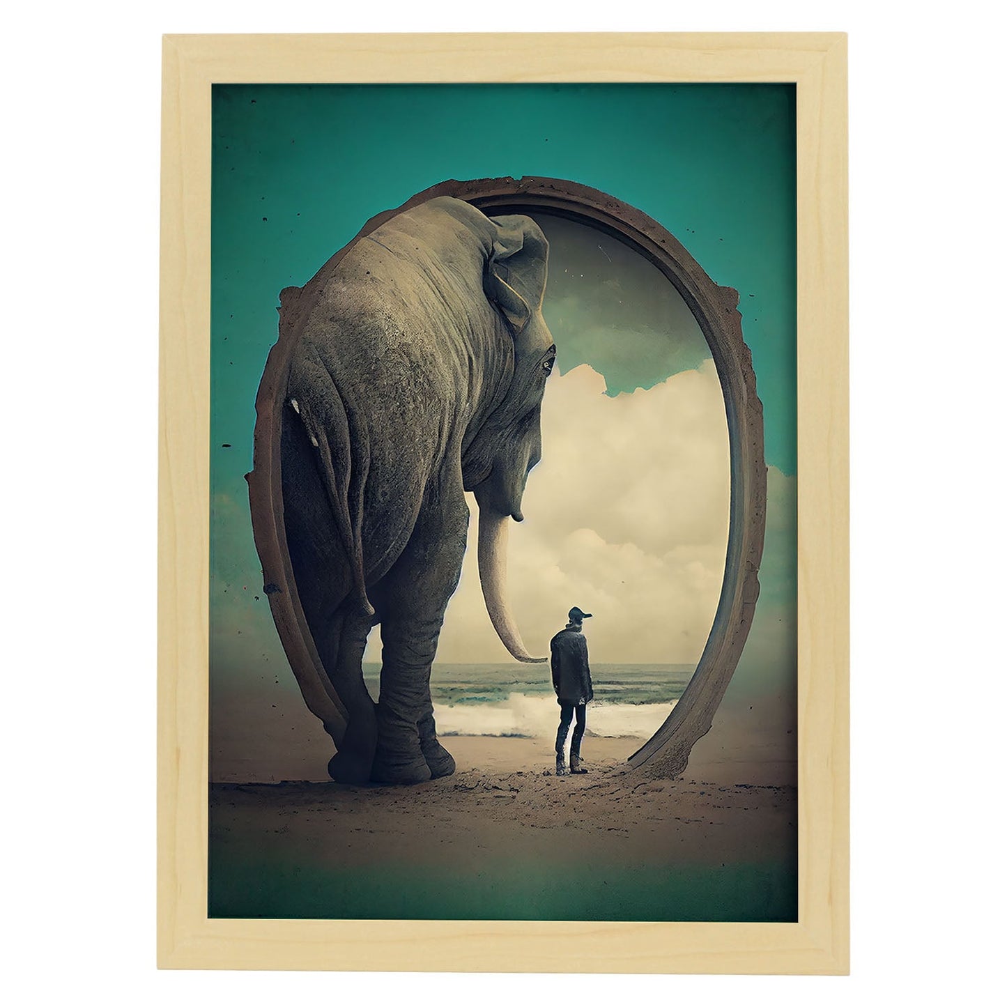 Nacnic hay infinitas posibilidades vintage extrañas 21. estampados de arte estético de pared para el diseño de dormitorio o sala de estar.-Artwork-Nacnic-A4-Marco Madera clara-Nacnic Estudio SL