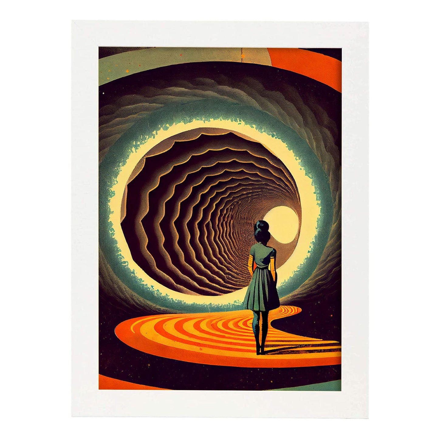 Nacnic hay infinitas posibilidades vintage extrañas 222. estampados de arte estético de pared para el diseño de dormitorio o sala de estar.-Artwork-Nacnic-A4-Marco Blanco-Nacnic Estudio SL