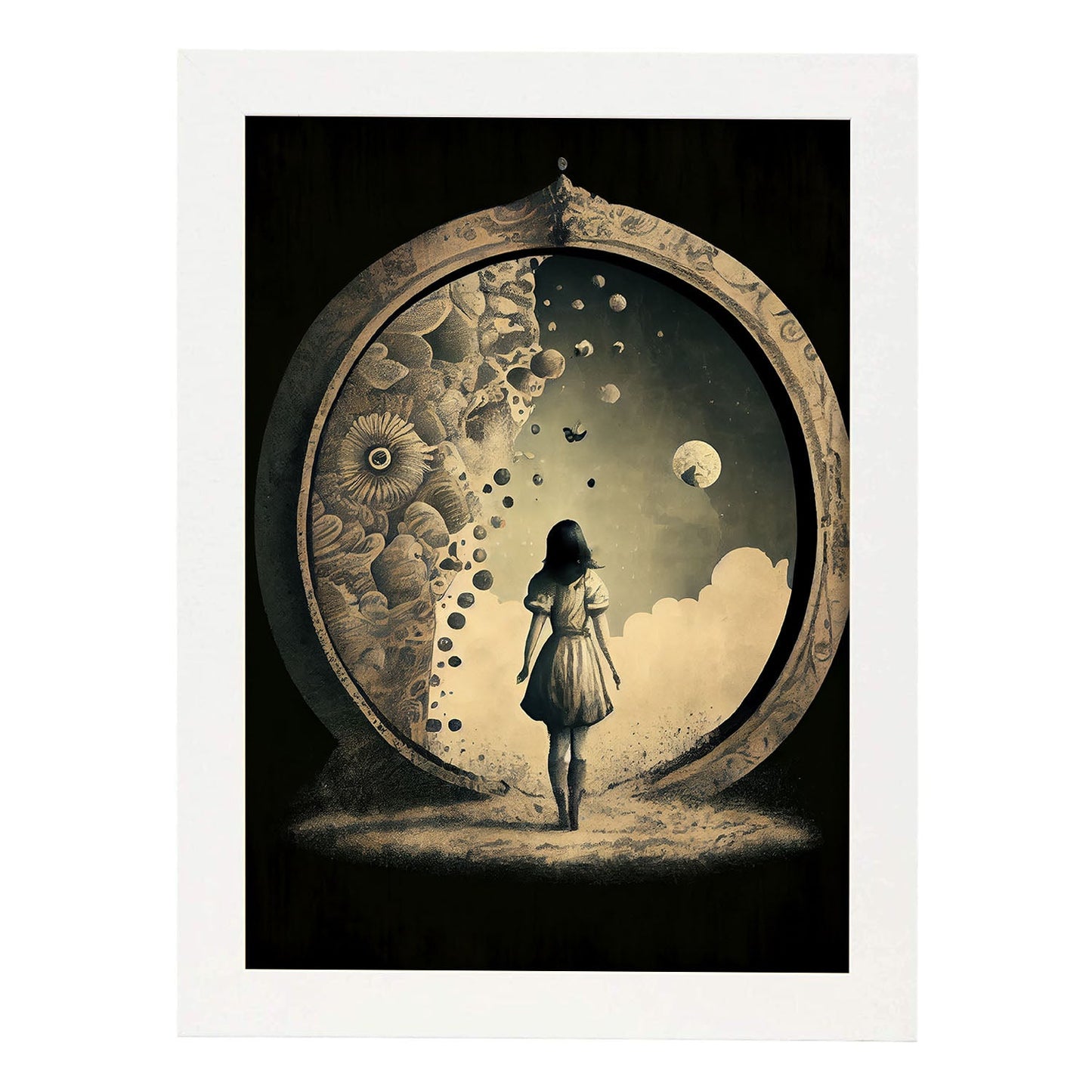 Nacnic hay infinitas posibilidades vintage extrañas 226. estampados de arte estético de pared para el diseño de dormitorio o sala de estar.-Artwork-Nacnic-A4-Marco Blanco-Nacnic Estudio SL