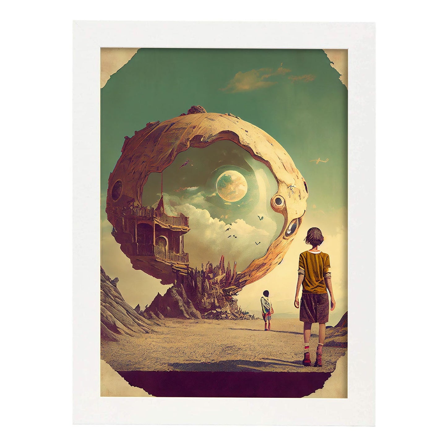 Nacnic hay infinitas posibilidades vintage extrañas 22. estampados de arte estético de pared para el diseño de dormitorio o sala de estar.-Artwork-Nacnic-A4-Marco Blanco-Nacnic Estudio SL
