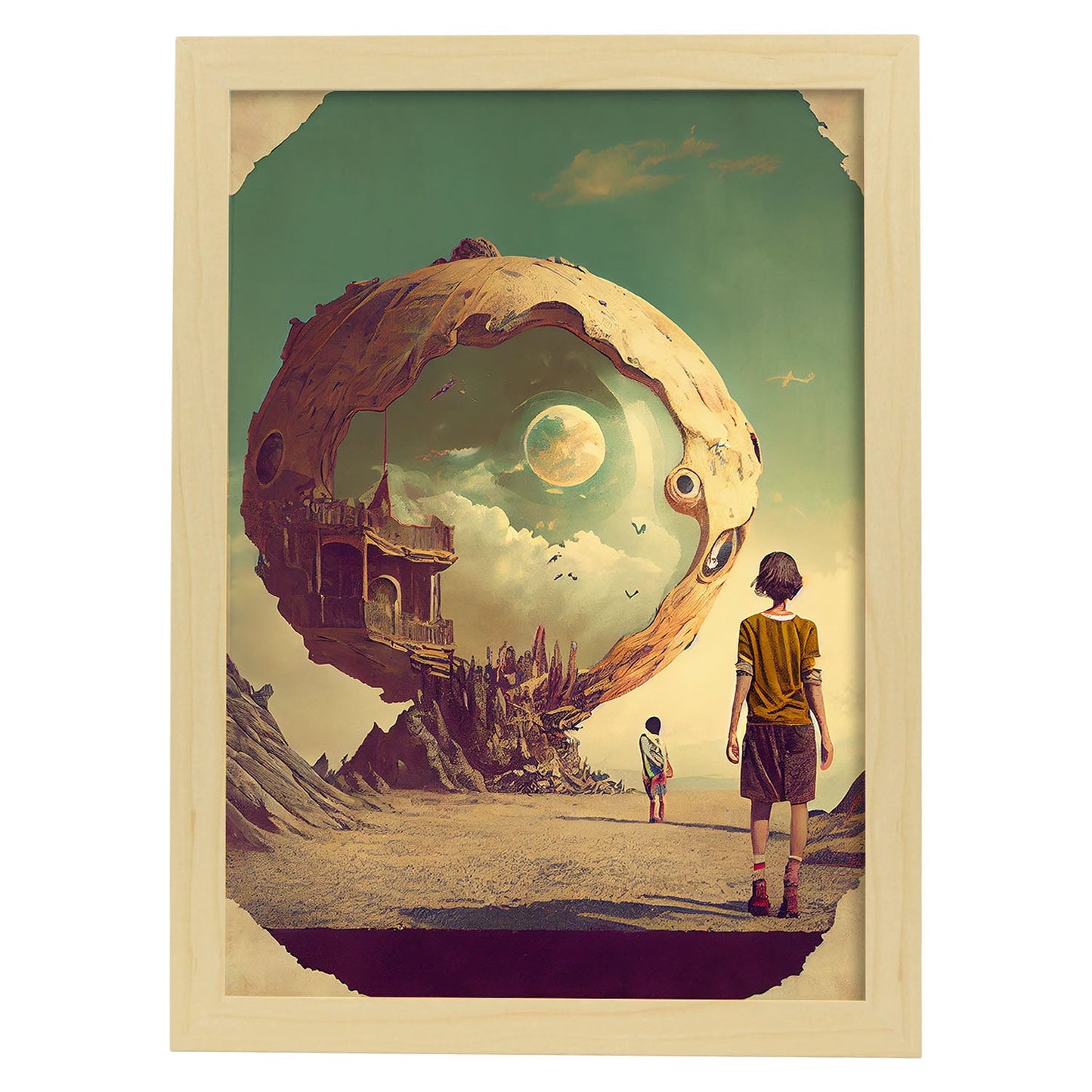 Nacnic hay infinitas posibilidades vintage extrañas 22. estampados de arte estético de pared para el diseño de dormitorio o sala de estar.-Artwork-Nacnic-A4-Marco Madera clara-Nacnic Estudio SL