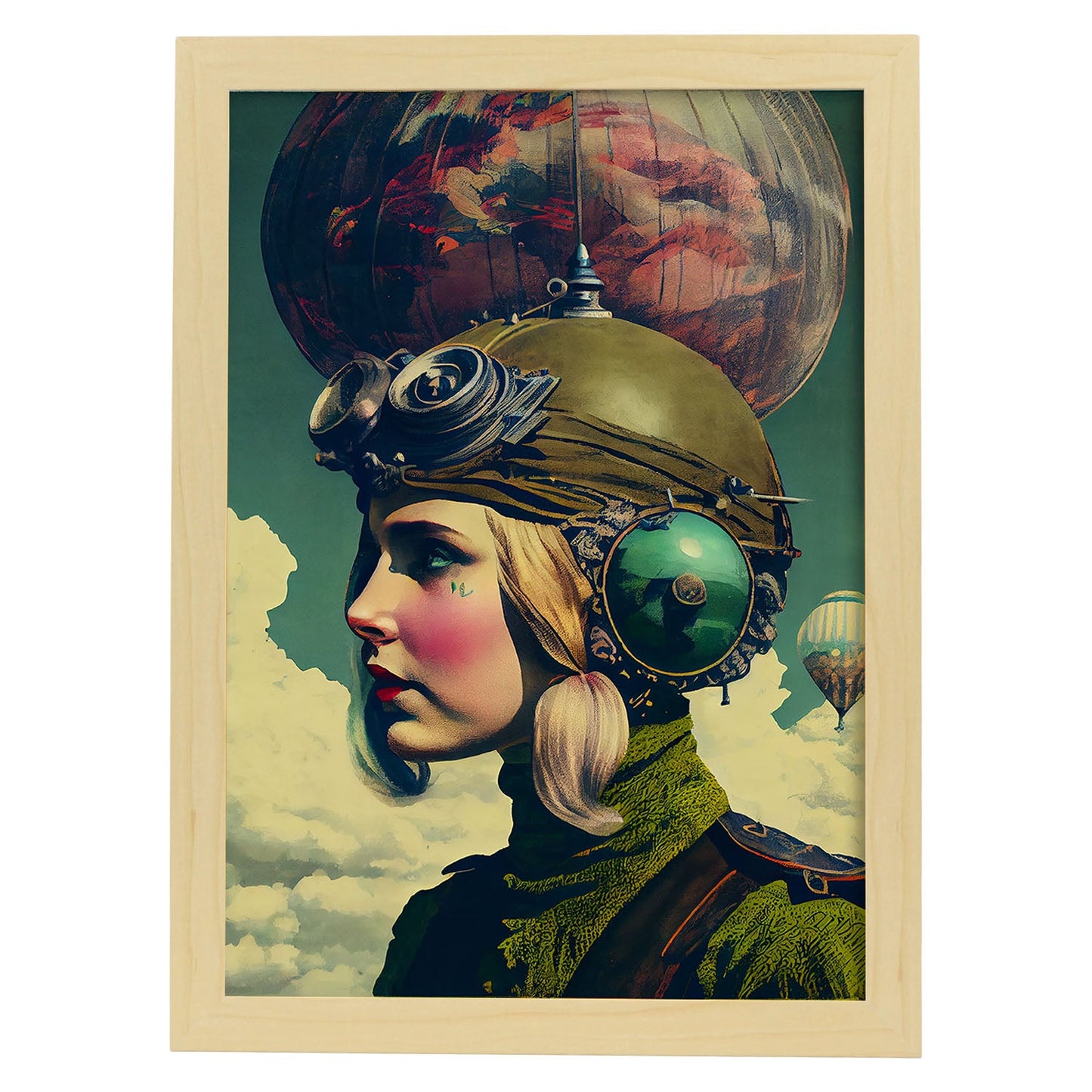 Nacnic hay infinitas posibilidades vintage extrañas 231. estampados de arte estético de pared para el diseño de dormitorio o sala de estar.-Artwork-Nacnic-A4-Marco Madera clara-Nacnic Estudio SL