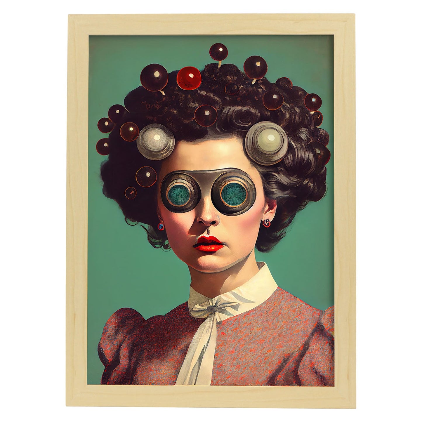 Nacnic hay infinitas posibilidades vintage extrañas 232. estampados de arte estético de pared para el diseño de dormitorio o sala de estar.-Artwork-Nacnic-A4-Marco Madera clara-Nacnic Estudio SL