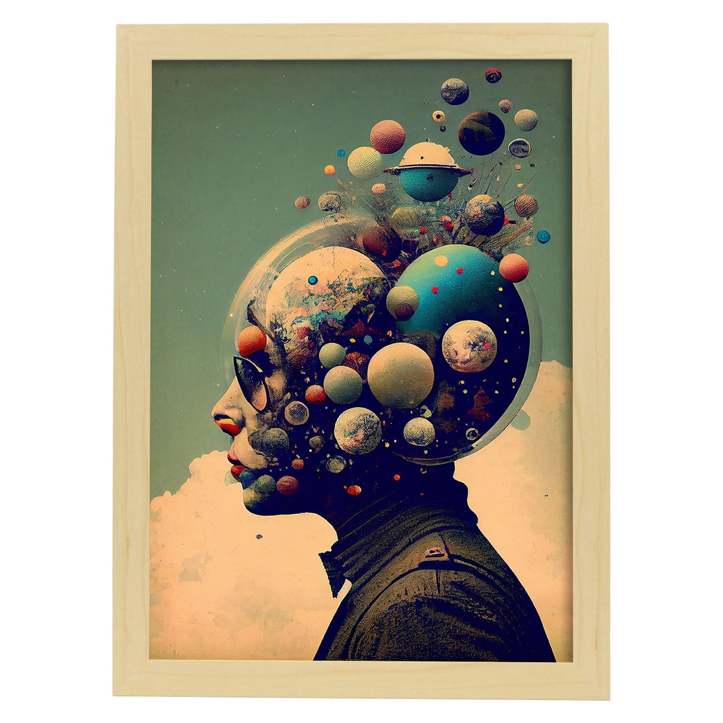 Nacnic hay infinitas posibilidades vintage extrañas 237. estampados de arte de pared estético para el diseño de dormitorio o sala de estar.-Artwork-Nacnic-A4-Marco Madera clara-Nacnic Estudio SL