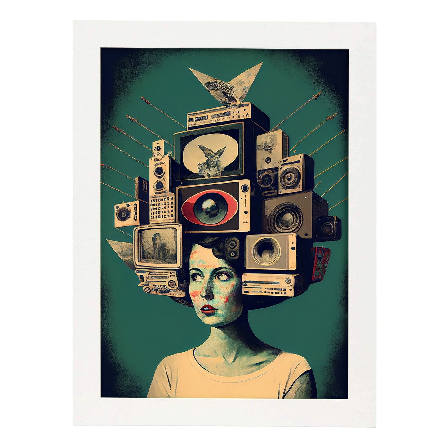 Nacnic hay infinitas posibilidades vintage extrañas 23. estampados de arte estético de pared para el diseño de dormitorio o sala de estar.-Artwork-Nacnic-A4-Marco Blanco-Nacnic Estudio SL