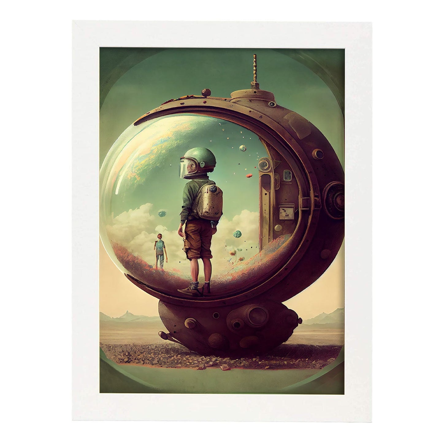 Nacnic hay infinitas posibilidades vintage extrañas 250. estampados de arte estético de pared para el diseño de dormitorio o sala de estar.-Artwork-Nacnic-A4-Marco Blanco-Nacnic Estudio SL