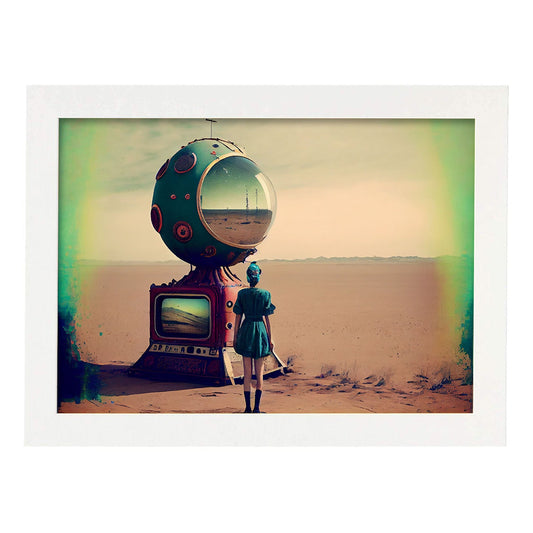 Nacnic hay infinitas posibilidades vintage extrañas 262. estampados de arte estético de pared para el diseño de dormitorio o sala de estar.-Artwork-Nacnic-A4-Marco Blanco-Nacnic Estudio SL