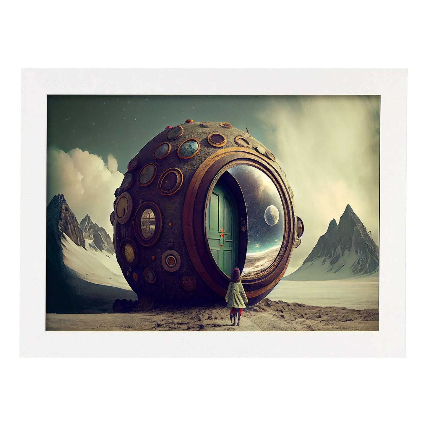 Nacnic hay infinitas posibilidades vintage extrañas 272. estampados de arte estético de pared para el diseño de dormitorio o sala de estar.-Artwork-Nacnic-A4-Marco Blanco-Nacnic Estudio SL
