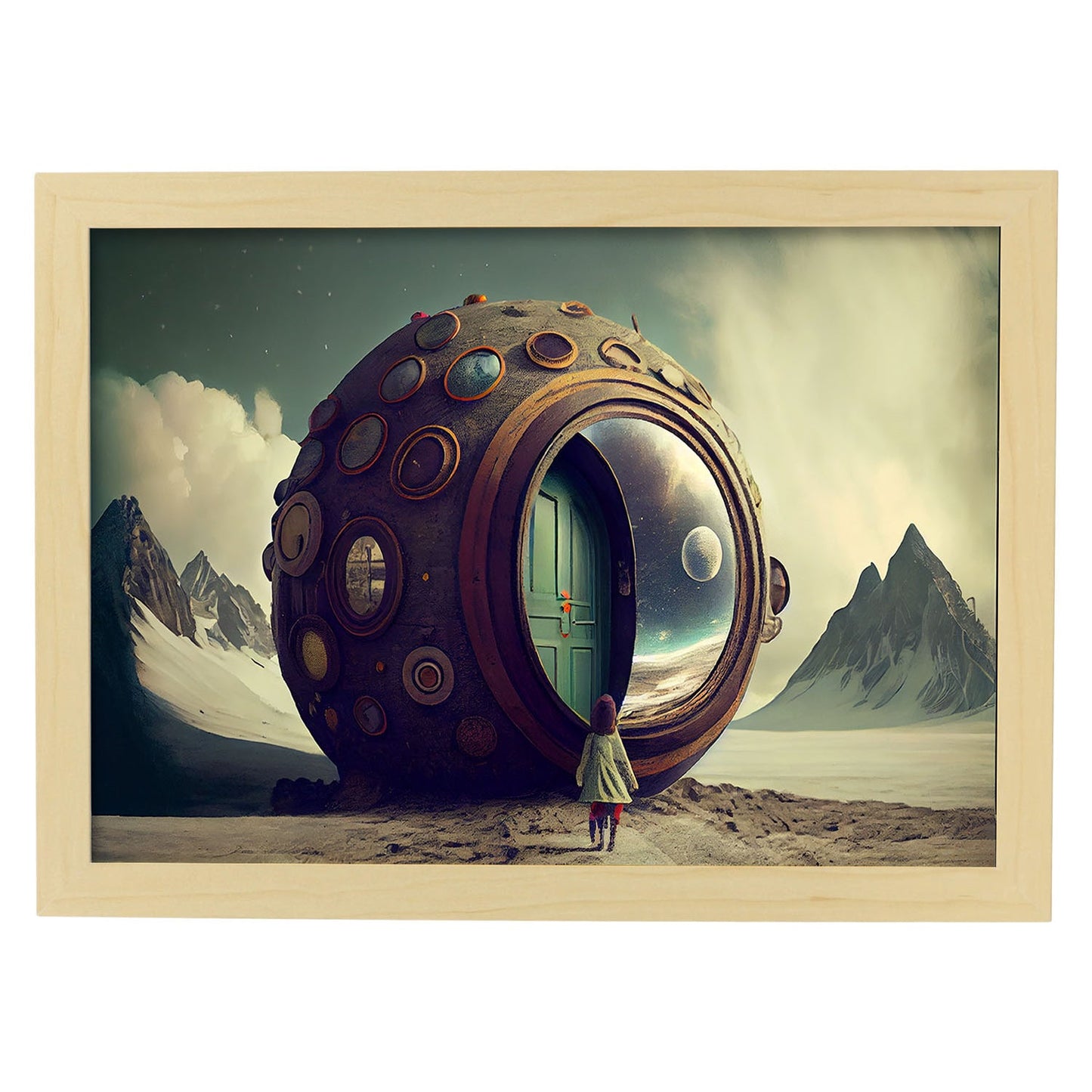 Nacnic hay infinitas posibilidades vintage extrañas 272. estampados de arte estético de pared para el diseño de dormitorio o sala de estar.-Artwork-Nacnic-A4-Marco Madera clara-Nacnic Estudio SL