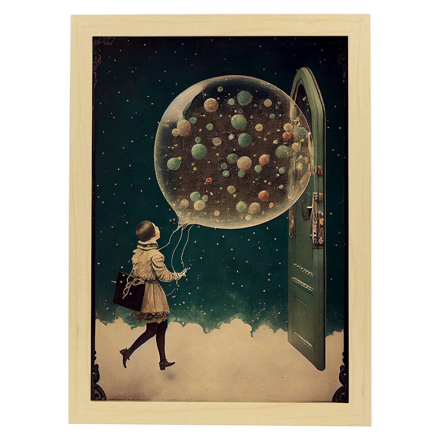 Nacnic hay infinitas posibilidades vintage extrañas 27. estampados de arte estético de pared para el diseño de dormitorio o sala de estar.-Artwork-Nacnic-A4-Marco Madera clara-Nacnic Estudio SL