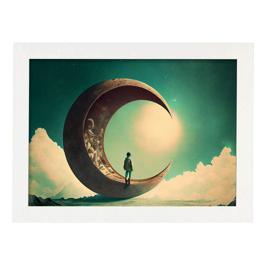 Nacnic hay infinitas posibilidades vintage extrañas 282. estampados de arte estético de pared para el diseño de dormitorio o sala de estar.-Artwork-Nacnic-A4-Marco Blanco-Nacnic Estudio SL