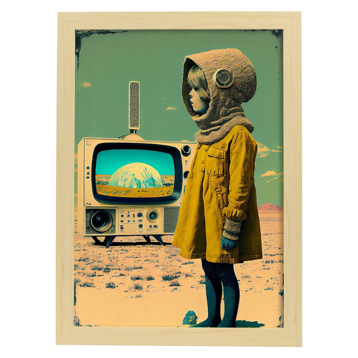 Nacnic hay infinitas posibilidades vintage extrañas 2. estampados de arte de pared estético para el diseño de dormitorio o sala de estar.-Artwork-Nacnic-A4-Marco Madera clara-Nacnic Estudio SL