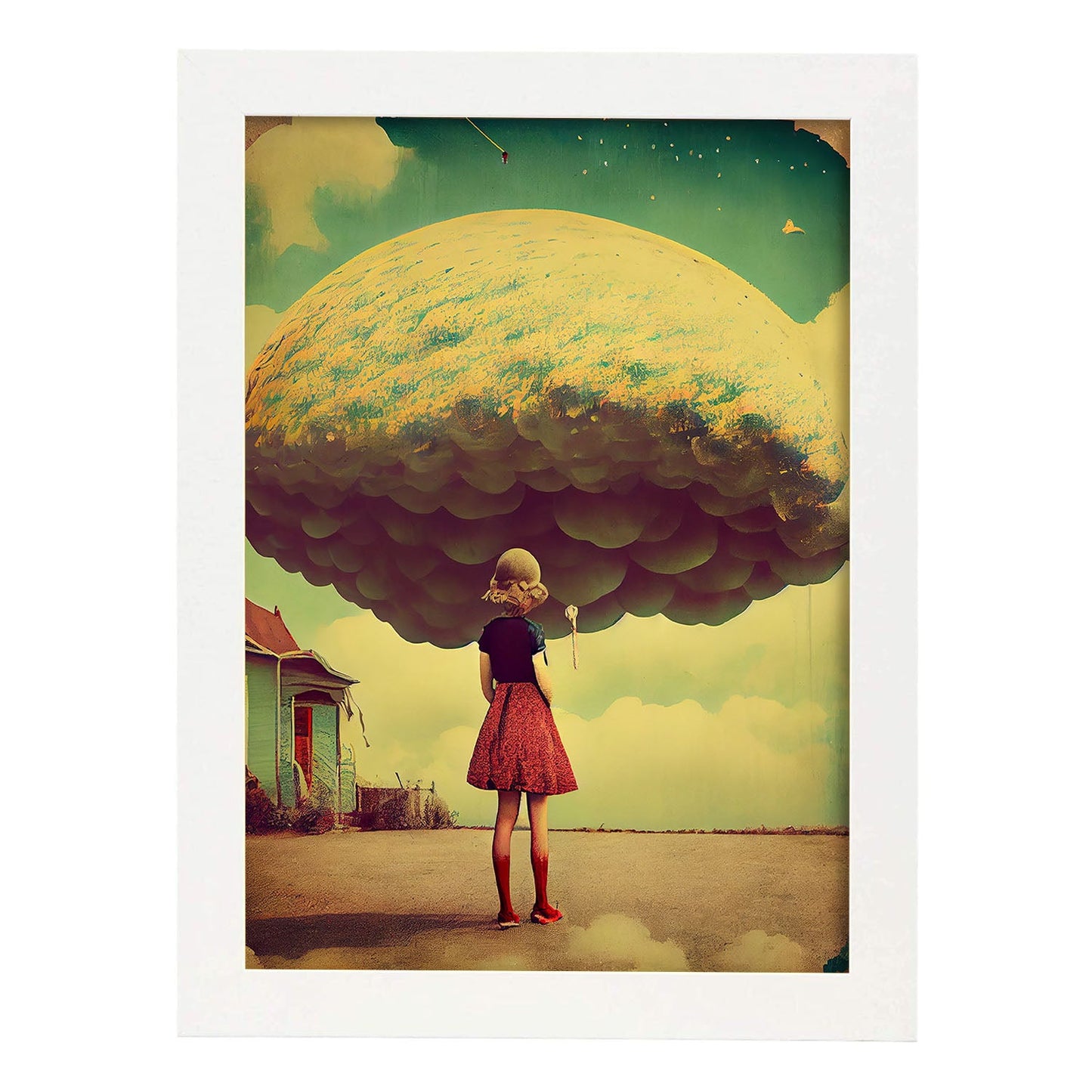 Nacnic hay infinitas posibilidades vintage extrañas 4. estampados de arte de pared estético para el diseño de dormitorio o sala de estar.-Artwork-Nacnic-A4-Marco Blanco-Nacnic Estudio SL