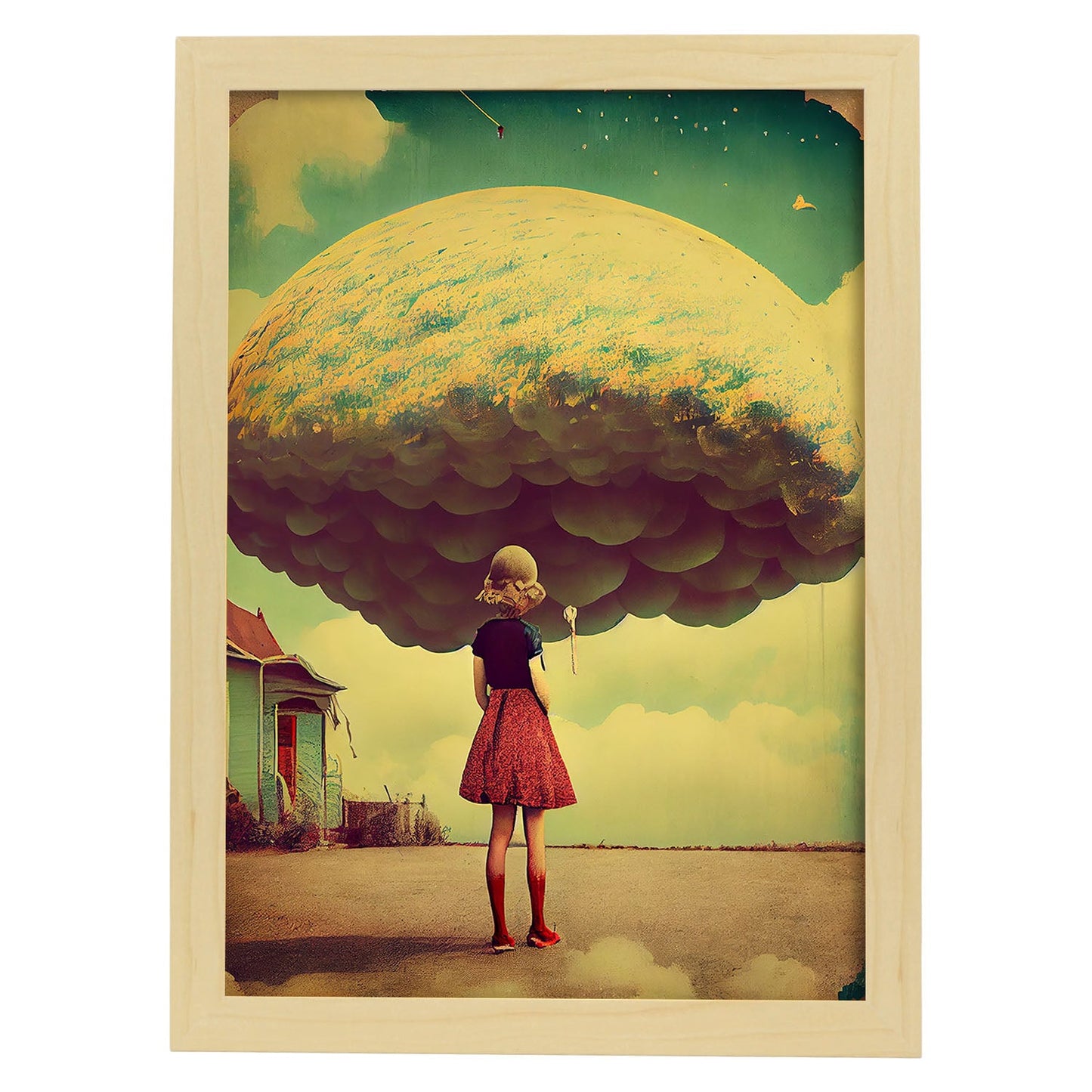 Nacnic hay infinitas posibilidades vintage extrañas 4. estampados de arte de pared estético para el diseño de dormitorio o sala de estar.-Artwork-Nacnic-A4-Marco Madera clara-Nacnic Estudio SL