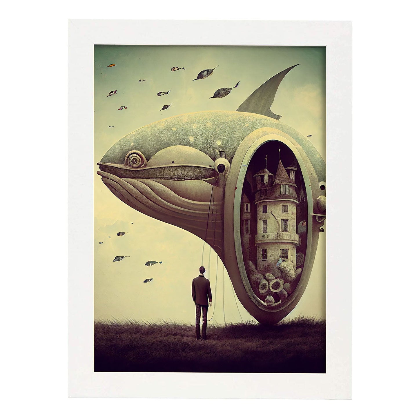 Nacnic hay infinitas posibilidades vintage extrañas 51. estampados de arte estético de pared para el diseño de dormitorio o sala de estar.-Artwork-Nacnic-A4-Marco Blanco-Nacnic Estudio SL