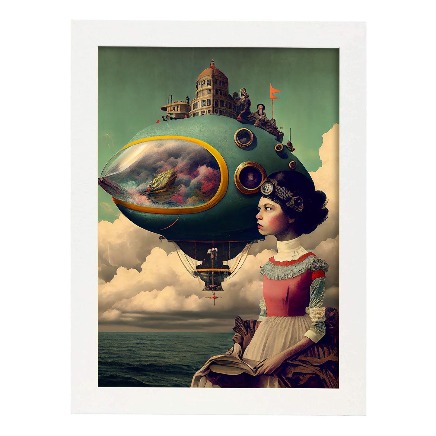 Nacnic hay infinitas posibilidades vintage extrañas 59. estampados de arte de pared estético para el diseño de dormitorio o sala de estar.-Artwork-Nacnic-A4-Marco Blanco-Nacnic Estudio SL