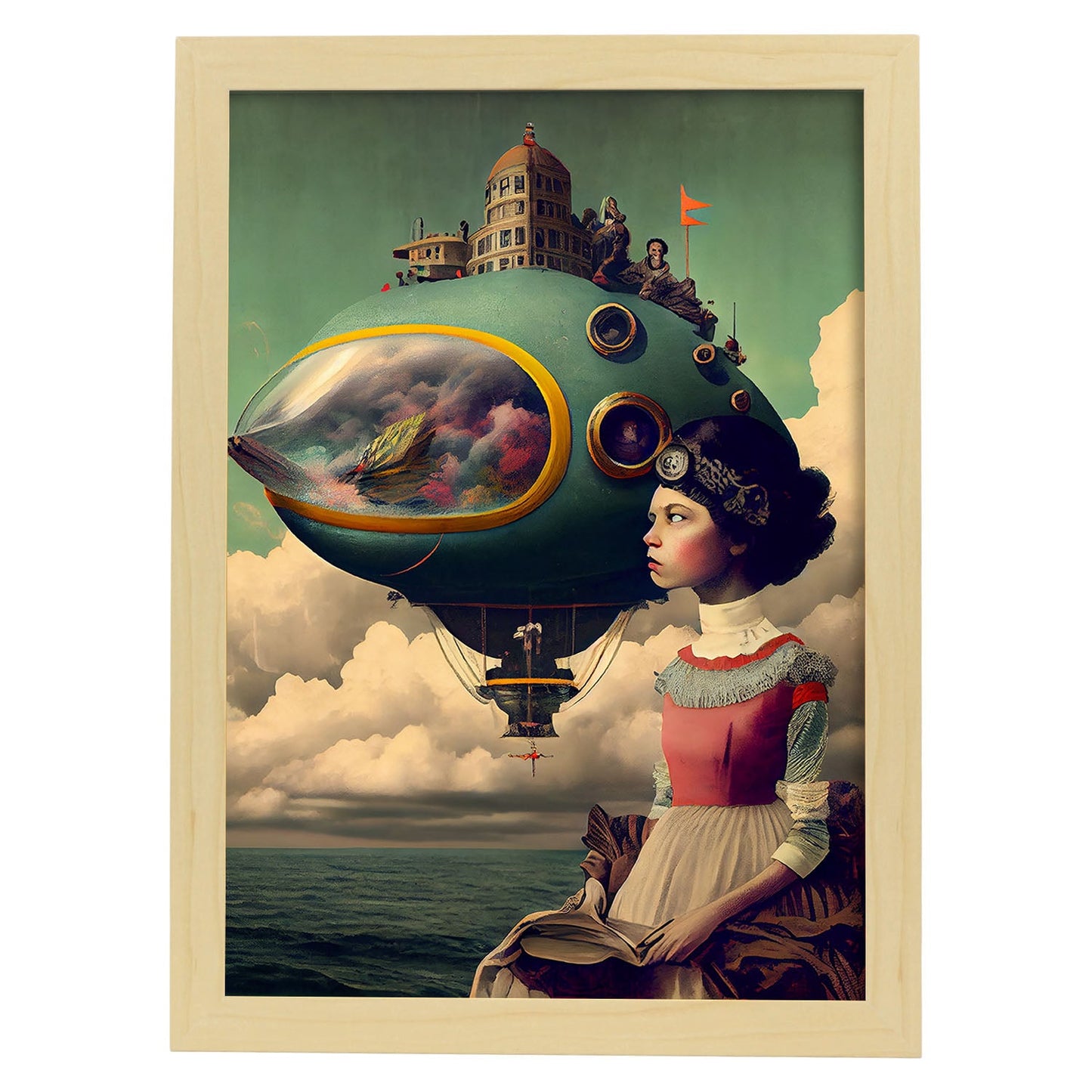Nacnic hay infinitas posibilidades vintage extrañas 59. estampados de arte de pared estético para el diseño de dormitorio o sala de estar.-Artwork-Nacnic-A4-Marco Madera clara-Nacnic Estudio SL