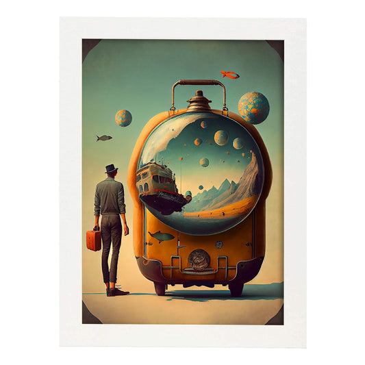 Nacnic hay infinitas posibilidades vintage extrañas 65. estampados de arte de pared estético para el diseño de dormitorio o sala de estar.-Artwork-Nacnic-A4-Marco Blanco-Nacnic Estudio SL