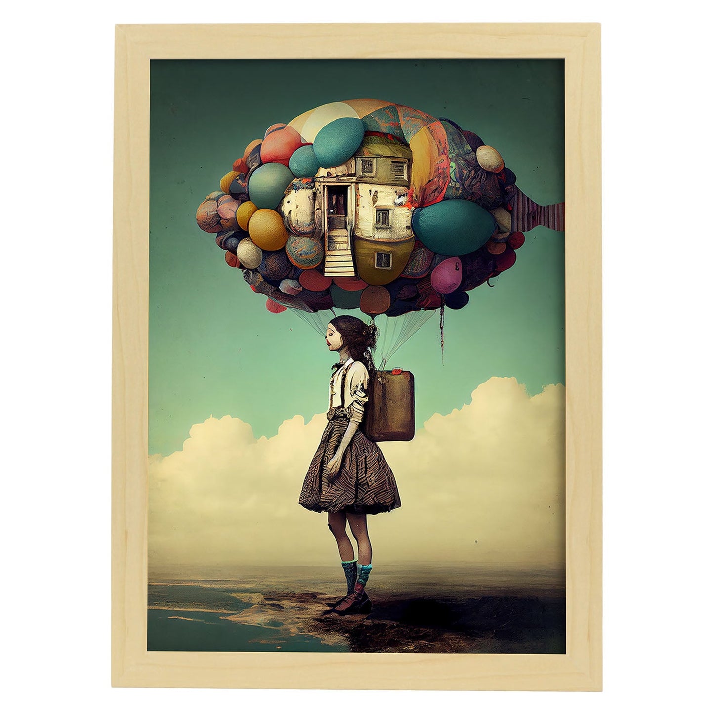 Nacnic hay infinitas posibilidades vintage extrañas 7. estampados de arte estético de pared para el diseño de dormitorio o sala de estar.-Artwork-Nacnic-A4-Marco Madera clara-Nacnic Estudio SL