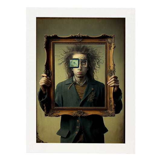 Nacnic hay infinitas posibilidades vintage extrañas 91. estampados de arte de pared estético para el diseño de dormitorio o sala de estar.-Artwork-Nacnic-A4-Marco Blanco-Nacnic Estudio SL