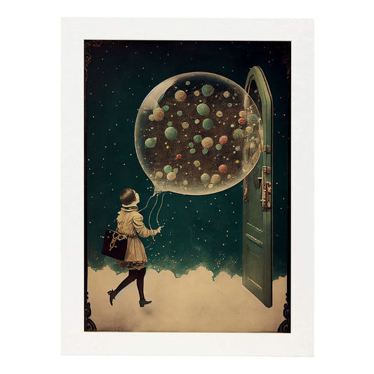 Nacnic hay infinitas posibilidades vintage extrañas 92. estampados de arte estético de pared para el diseño de dormitorio o sala de estar.-Artwork-Nacnic-A4-Marco Blanco-Nacnic Estudio SL