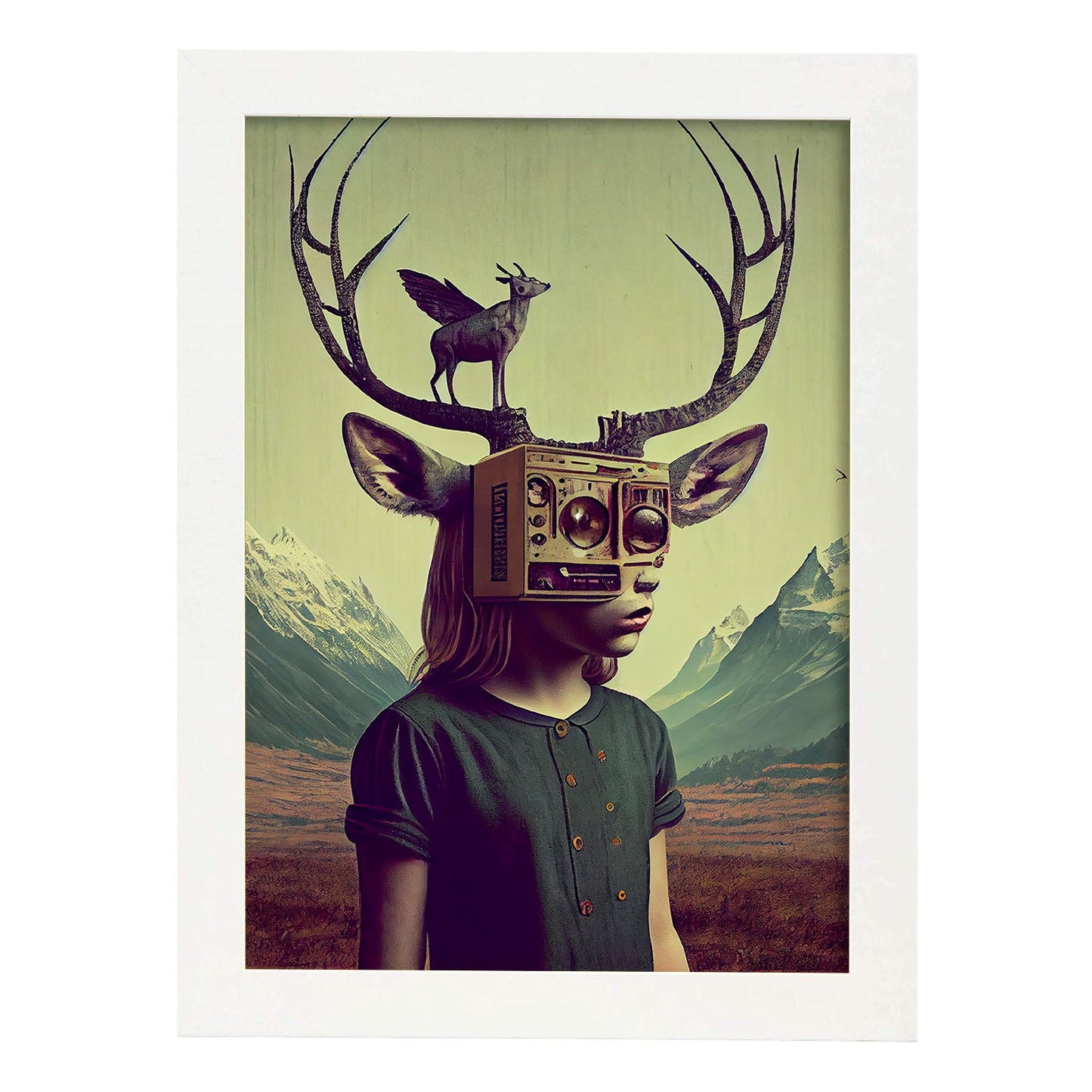 Nacnic hay infinitas posibilidades vintage rara 248. estampados de arte estético de pared para el diseño de dormitorio o sala de estar.-Artwork-Nacnic-A4-Marco Blanco-Nacnic Estudio SL