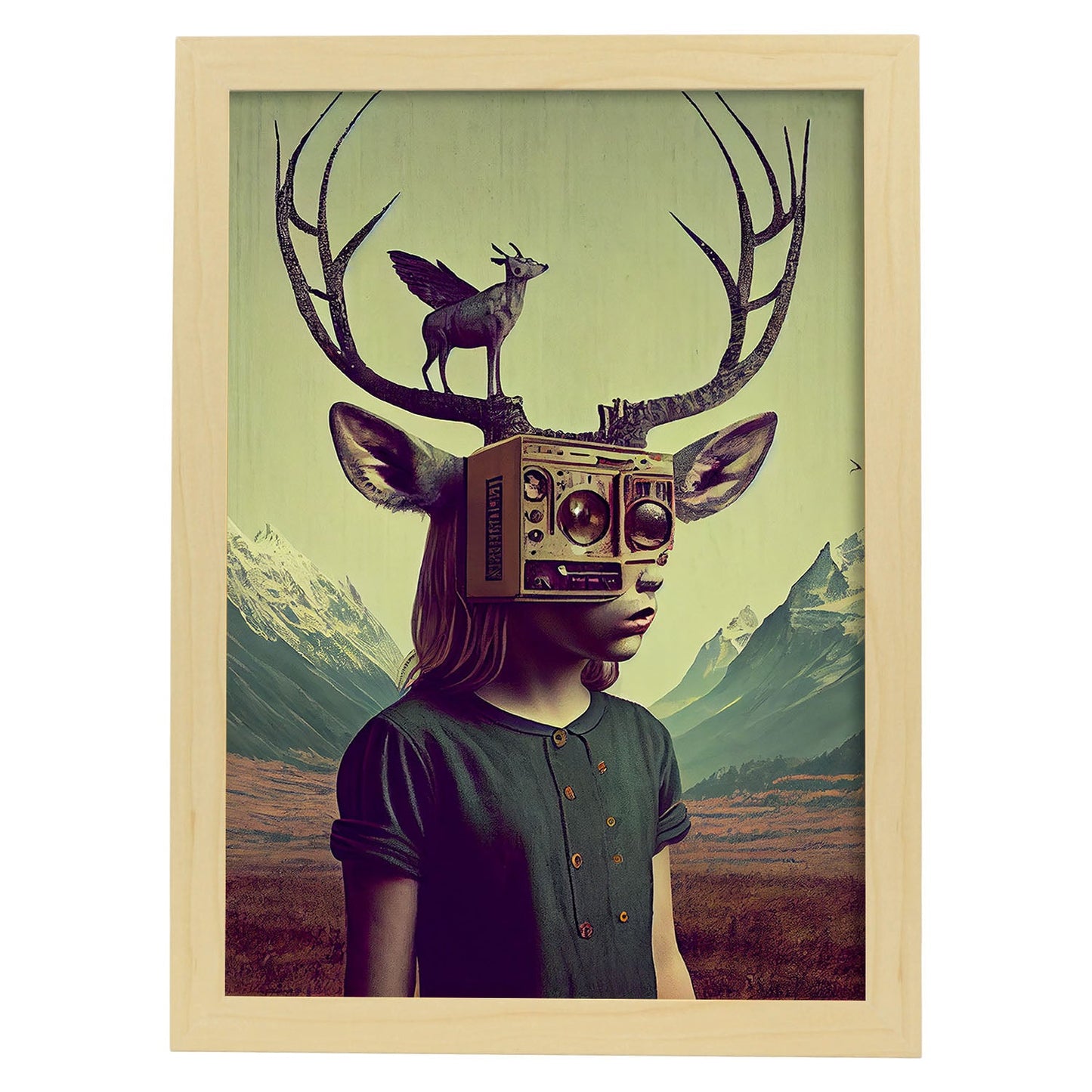 Nacnic hay infinitas posibilidades vintage rara 248. estampados de arte estético de pared para el diseño de dormitorio o sala de estar.-Artwork-Nacnic-A4-Marco Madera clara-Nacnic Estudio SL