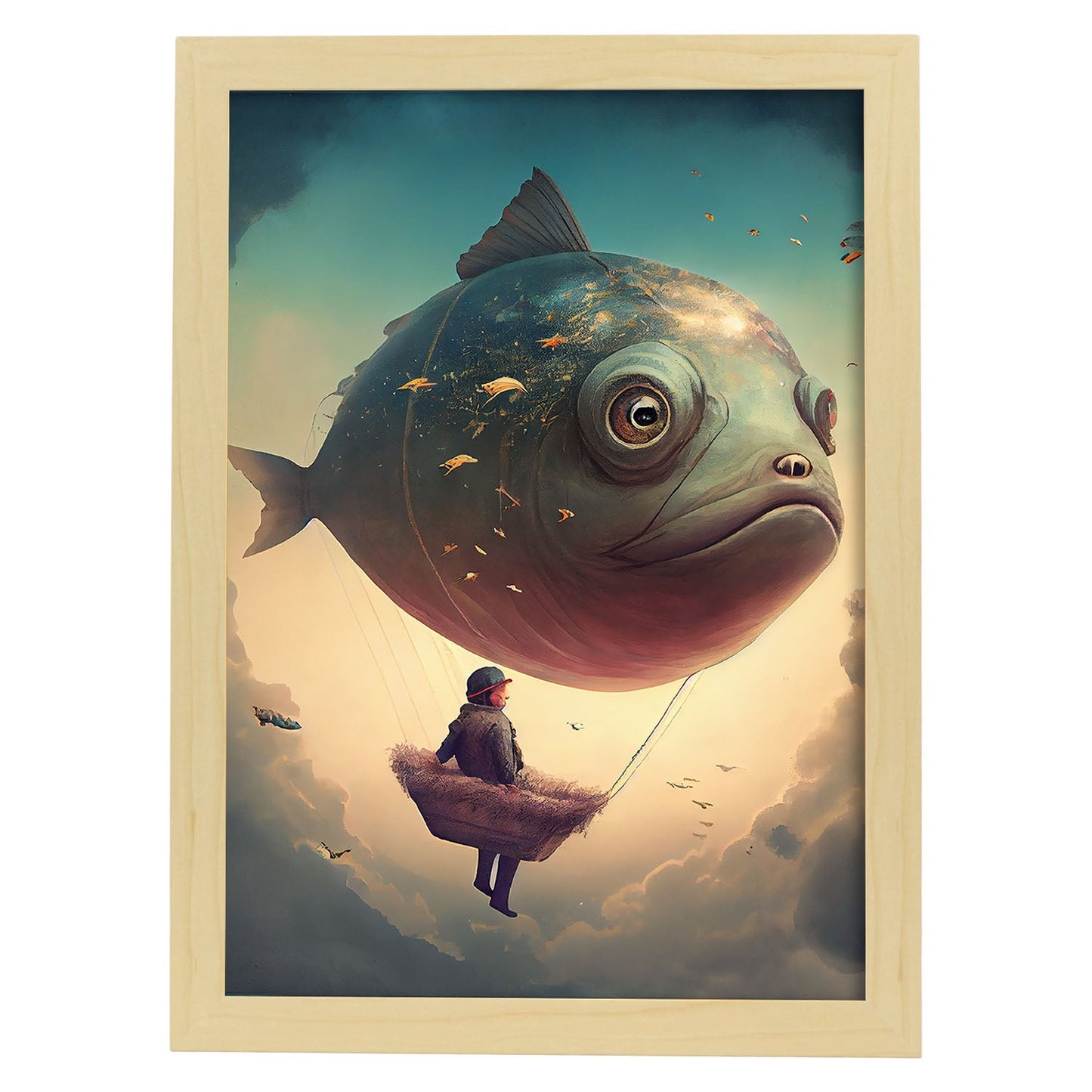 Nacnic hay infinitas posibilidades vintage raro 125. estampados de arte estético de pared para el diseño de dormitorio o sala de estar.-Artwork-Nacnic-A4-Marco Madera clara-Nacnic Estudio SL